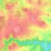 Topografische kaart Střížov, hoogte, reliëf