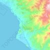 Topografische kaart Chilca, hoogte, reliëf