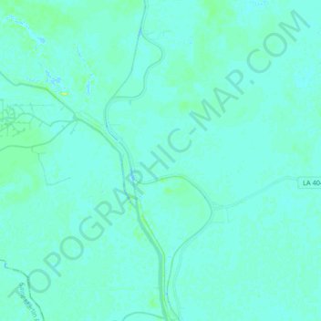 Topografische kaart Lower Grand River, hoogte, reliëf