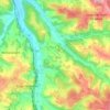 Topografische kaart Sagelat, hoogte, reliëf