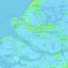 Topografische kaart Rotterdam-Rijnmond, hoogte, reliëf