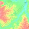 Topografische kaart Santa Fé de Minas, hoogte, reliëf