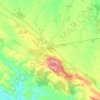 Topografische kaart Llerena, hoogte, reliëf