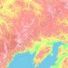 Topografische kaart Северо-Эвенский муниципальный округ, hoogte, reliëf