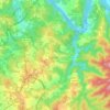 Topografische kaart Canedo, hoogte, reliëf