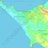 Topografische kaart Salinas, hoogte, reliëf