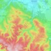 Topografische kaart Gräfenhain, hoogte, reliëf
