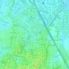 Topografische kaart Meruya Selatan, hoogte, reliëf