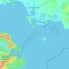 Topografische kaart Te Ara a Kewa / Foveaux Strait, hoogte, reliëf