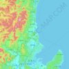 Topografische kaart Buk-gu, hoogte, reliëf