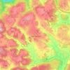 Topografische kaart 72589, hoogte, reliëf