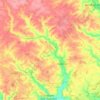 Topografische kaart River Brett, hoogte, reliëf