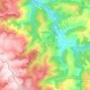 Topografische kaart Pousthomy, hoogte, reliëf