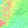 Topografische kaart Pichincha, hoogte, reliëf