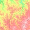 Topografische kaart Dallas County, hoogte, reliëf