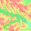 Topografische kaart Lake Red Rock, hoogte, reliëf