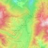 Topografische kaart Puyvalador, hoogte, reliëf