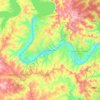 Topografische kaart Lake Austin, hoogte, reliëf