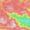 Topografische kaart Astet, hoogte, reliëf