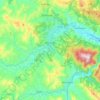 Topografische kaart Fermignano, hoogte, reliëf