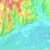 Topografische kaart Cervià de Ter, hoogte, reliëf