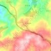 Topografische kaart O Castro, hoogte, reliëf