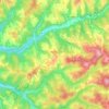 Topografische kaart Marquay, hoogte, reliëf