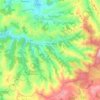 Topografische kaart Vega de Pas, hoogte, reliëf
