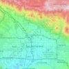 Topografische kaart San Bernardino, hoogte, reliëf
