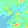 Topografische kaart Donegal, hoogte, reliëf