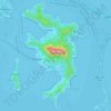 Topografische kaart Bora Bora, hoogte, reliëf