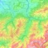 Topografische kaart Plaffeien, hoogte, reliëf