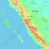 Topografische kaart West Sumatra, hoogte, reliëf