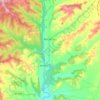 Topografische kaart Biscarrués, hoogte, reliëf
