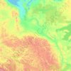Topografische kaart Deh-Cho - Mackenzie River, hoogte, reliëf