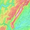Topografische kaart La Valserine, hoogte, reliëf