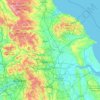 Topografische kaart Yorkshire, hoogte, reliëf