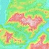 Topografische kaart Höllengebirge, hoogte, reliëf