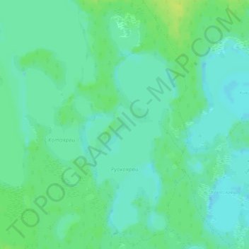 Topografische kaart Руокоярви, hoogte, reliëf