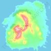 Topografische kaart Isla Lennox, hoogte, reliëf