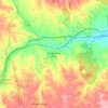 Topografische kaart Monreal de Ariza, hoogte, reliëf
