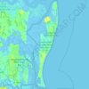 Topografische kaart Cumberland Island National Seashore, hoogte, reliëf