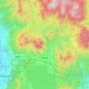 Topografische kaart Inawashiro, hoogte, reliëf