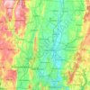 Topografische kaart Hartford County, hoogte, reliëf