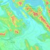 Topografische kaart Nandalur, hoogte, reliëf