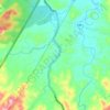 Topografische kaart Río Las Vueltas, hoogte, reliëf