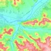 Topografische kaart Penne-d'Agenais, hoogte, reliëf