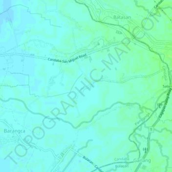 Topografische kaart Salapungan, hoogte, reliëf