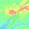 Topografische kaart Cañaveral, hoogte, reliëf