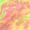 Topografische kaart Krai de Zabaikalie, hoogte, reliëf